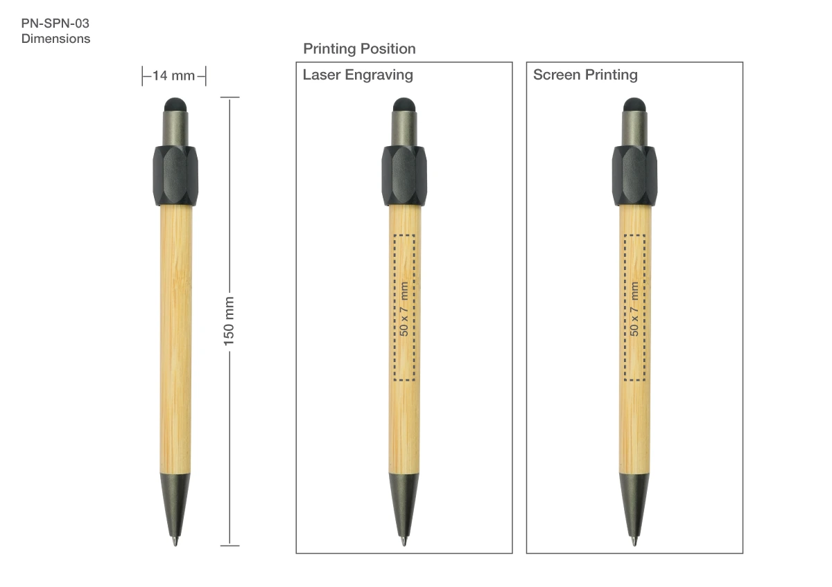 bamboo stylus pen with spinner