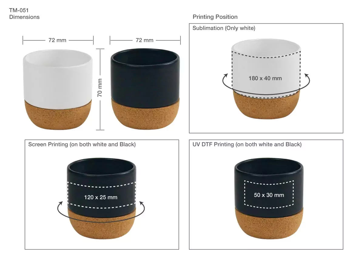 Ceramic Cup with Cork Base