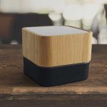 Cube Bamboo Bluetooth Speaker - Image 4