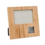 Bamboo Photo Frame with Digital Clock - Image 2