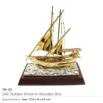 Dhow Trophy with Wooden Box - Image 4
