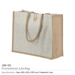 Jute Shopping Bags with Button - Image 3