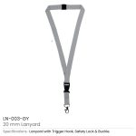 Lanyards with Hook, Safety Lock, and Buckle, 20 mm - Image 12