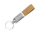 Metal Keychain with Cork Strap - Image 2