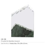 Mountain Shape Crystal & Marble Award - Image 3