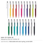 Dot Pens with White Clip - Image 3