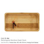 Rectangular Bamboo Desk Clock - Image 3