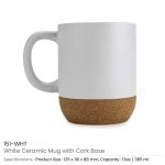 Ceramic Mugs with Lid and Cork Base - Image 4