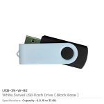 White Swivel USB Flash Drive - Image 15
