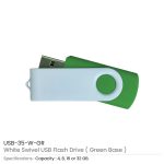 White Swivel USB Flash Drive - Image 14