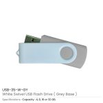 White Swivel USB Flash Drive - Image 13
