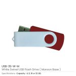 White Swivel USB Flash Drive - Image 12