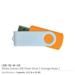 White Swivel USB Flash Drive - Image 10