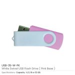 White Swivel USB Flash Drive - Image 9