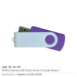 White Swivel USB Flash Drive - Image 8