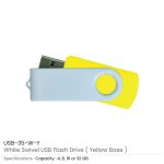 White Swivel USB Flash Drive - Image 4