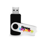 White Swivel USB Flash Drive - Image 2