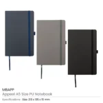 Appeel A5 PU Notebooks with Elastic Band Pen Loop Bookmark - Image 6