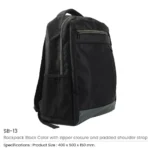 Backpacks in Black 1680D Polyester Material - Image 4