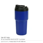 Double Wall Tumblers Flip-top PP Lid in 473ml - Image 3