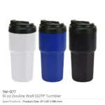 Double Wall Tumblers Flip-top PP Lid in 473ml - Image 4