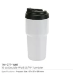 Double Wall Tumblers Flip-top PP Lid in 473ml - Image 11