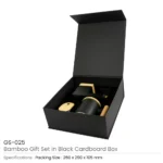 Bamboo Gift Sets in Black Cardboard Box GS-025