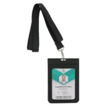 PU Leather Foldable ID Card Holder with Lace & Hook - Image 4