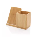 bamboo pen holder with wireless charger