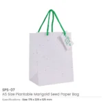 Plantable Marigold Seed Paper Bags in A5 Size with Tag