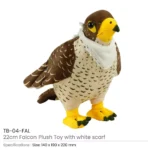 Falcon Plush Toys with White Scarf for Branding 22 cm - Image 4