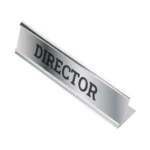 Aluminum Desk Sign Holders in Silver Color - Image 4