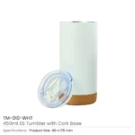 Travel Tumbler with Cork Base 450ml Stainless Steel - Image 7